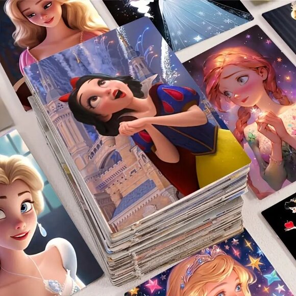 DISNEY Princess Square Trading Card Type Stickers 20 Pieces (SO CUTE!) - Picture 3 of 6